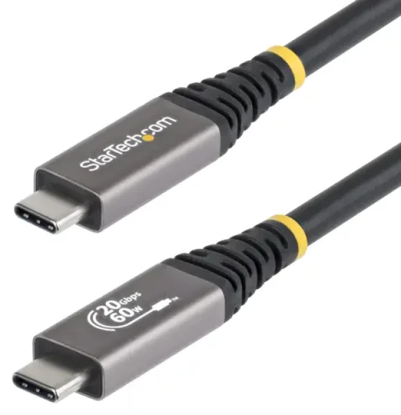 StarTech USB-C USB4 čierna / Kábel / 20 Gb/s / DP2.1 / 4K/120Hz / 60W nabíjanie / 3 m (CC3M20GUSB4CX)