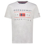Geografické Nórsko Jezolo DB 254 M SY9738H/GN-Gray sieťované tričko M