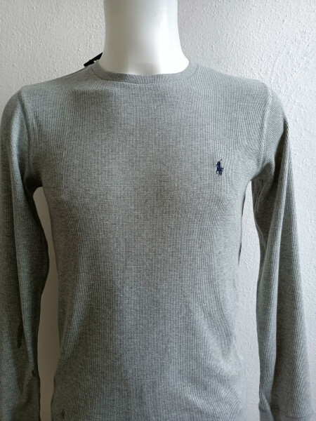 Pánske tričko s dlhým rukávom 714687799003 grey - Ralph Lauren L