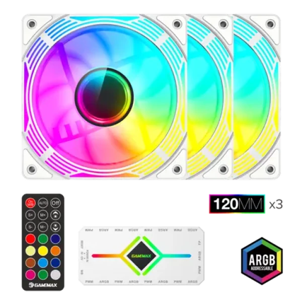 Gamemax KF300 biely / Ventilátor / Do PC skrine (KF300 WH)