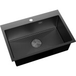MEXEN - Solix oceľový drez 1-bowl 650 x 450 mm, čierna HC 6403651000-70HC