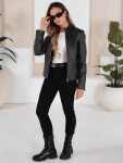 Dámska kožená bunda TY5202 black - FashionStreet XL