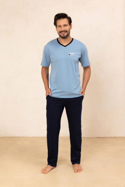 PÁNSKE PYŽAMO 498 J/25 Modrá M