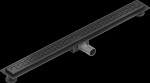 MEXEN/S - Flat M15 odtokový žľab 90 cm čierny 1724090-15