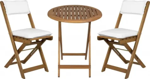 Fieldmann FDZN 4003-T / Balkónový set stôl a 2 stoličky / Drevo akácie / Skladacia / Nosnosť 100 kg (FDZN 4003-T)