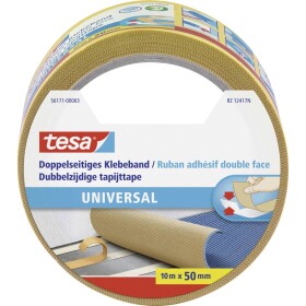 Tesa UNIVERSAL 56171-00003-11 obojstranná lepiaca páska biela (d x š) 10 m x 50 mm 1 ks; 56171-00003-11