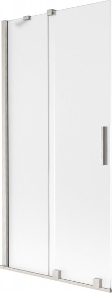 MEXEN/S - Velar dvojkrídlová posuvná vaňová zástena 95 x 150, dekor, nikel kartáčovaný 896-095-000-31-97