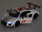 Mamido Audi R8 LMS športový model kovového auta, mierka 1:32, zvuky, svetlá