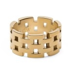 Daniel Wellington Úchvatný pozlátený prsteň z ocele 5-Link DW0040100 52 mm