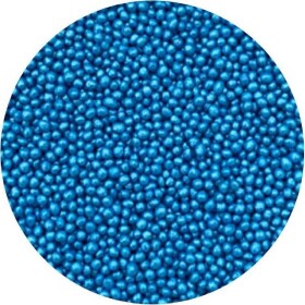 Cukrové perličky modré metalické 2 mm 1 kg - I LOVE CAKES - I LOVE CAKES