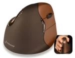 Evoluent VerticalMouse 4 Small čierna, hnedá / Ergonomická bezdrôtová myš / 2.4 GHz / 6 tlačidiel / pre pravákov (BNEEVR4SW)