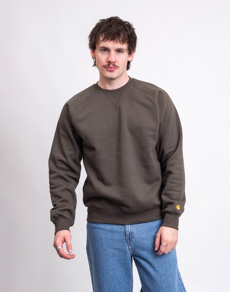 Carhartt WIP Chase Sweat Shungite/Gold L