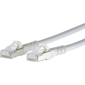 Metz Connect 1308453088-E RJ45 sieťové káble, prepojovacie káble CAT 6A S/FTP 3.00 m biela s ochranou 1 ks; 1308453088-E