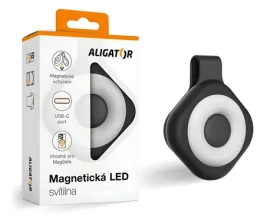 Aligator Magnetické LED svietidlo čierna / Svietidlo / MagSafe uchytenie / USB-C / 6 režimov