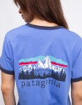 Patagonia W's Fitz Roy Foothills Ringer Tee Diver Blue S