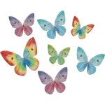 Motýle z jedlého papiera 3-6 cm 40 g 87 ks - Dekora