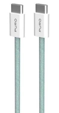 Puro Fabrik FABK4 island mist / Kábel USB-C (M) - USB-C (M) / 1,5 m / 60 W