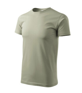 Základné pánske tričko svetlej khaki farby 3XL