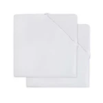 Jollein Prestieradlo napínacie 60x120 cm froté White 2 ks / Pre matrac do 120 x 60 cm (2512-507-00001)