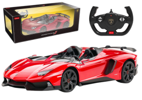 RASTAR Auto na diaľkové ovládanie R/C Lamborghini Aventador 1:12 Rastar červené