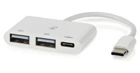 Nedis CCGB64785WT01 / USB hub / 1x USB-C / 2x USB-A / napájanie z USB (CCGB64785WT01)