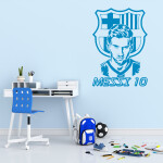 Veselá Stena Samolepka Lionel Messi 10 Farba: modrá, Veľkosť: 60 x 42 cm