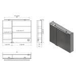 SAPHO - MIRRÓ galérka s LED osvetlením, 90x70x16cm, biela MC090-0030