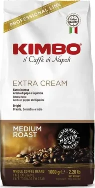 Kimbo Extra Cream 1 kg / Zrnková káva / 50% Arabika 50% Robusta (8002200140014)