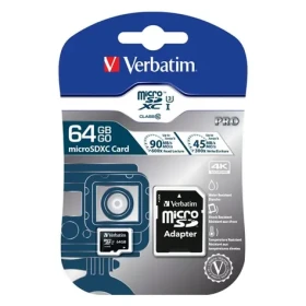 Verbatim MicroSDXC 64GB pamätová karta Pre U3 s SD adaptérom / UHS-III / U3 / V30 / R: 90 MBps / W: 45 MBps (47042)