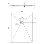 POLYSAN - TRENECA sprchová vanička z liateho mramoru s možnosťou úpravy rozmeru 120x90cm, biela matná 84307.11
