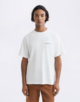 Thinking MU Long Hug Aaron Tee WHITE M