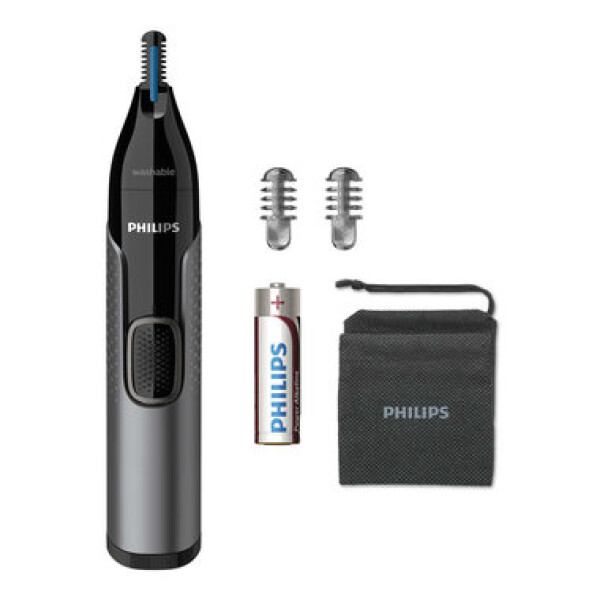 Philips Nosetrimmer series 3000 NT3650-16 / viacúčelový zastrihávač chĺpkov / 2 hrebene / púzdro / čierna (NT3650/16)