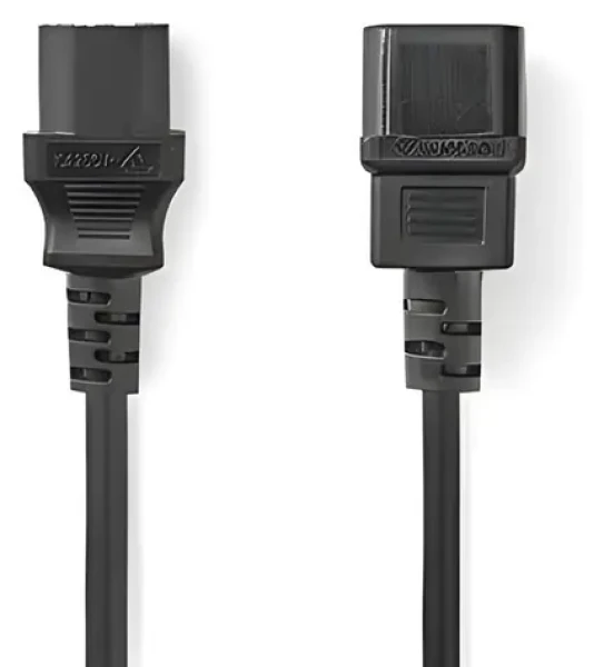 Nedis napájací kábel IEC-320-C14 - IEC-320-C13 čierna / Napájací kábel / Priamy / Poniklované konektory / 3 m (CEGP10500BK30)
