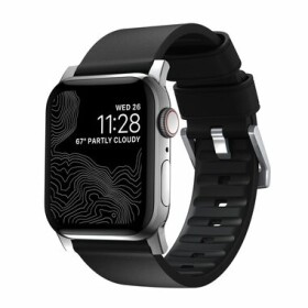 Nomad Active Strap Pre remienok pre Apple Watch 44 amp; 42 mm čierno-strieborná (NM1A41SNW0)