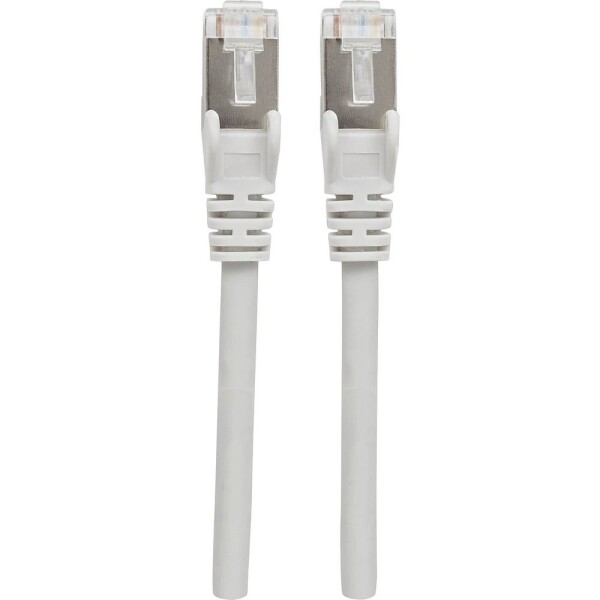 Intellinet 741040 RJ45 sieťové káble, prepojovacie káble CAT 6A S/FTP 10.00 m sivá fóliové tienenie, tienenie pletivom, tienený, bez halogénov 1 ks; 741040