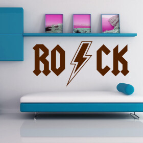 Veselá Stena Samolepka Rock Farba: hnědá, Veľkosť: 100 x 50 cm