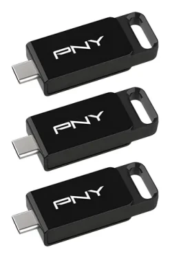 PNY Elite 128GB čierna / Flash disk / USB-C 3.2 Gen 1 / 3 ks (P-FD128X3ELC-GE)
