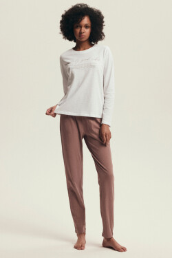 DÁMSKE PYŽAMO DELANIE 43701 AW25 ecru-pink M