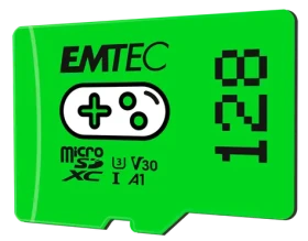 EMTEC MicroSD Gaming Card 128GB SDXC CL.10 / UHS1 U3 V30 A1 / čítanie: 100MBs / zápis: 50MBs (ECMSDM128GXCU3G)