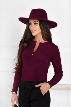 ZARITA BLOUSE DARK MAROON S