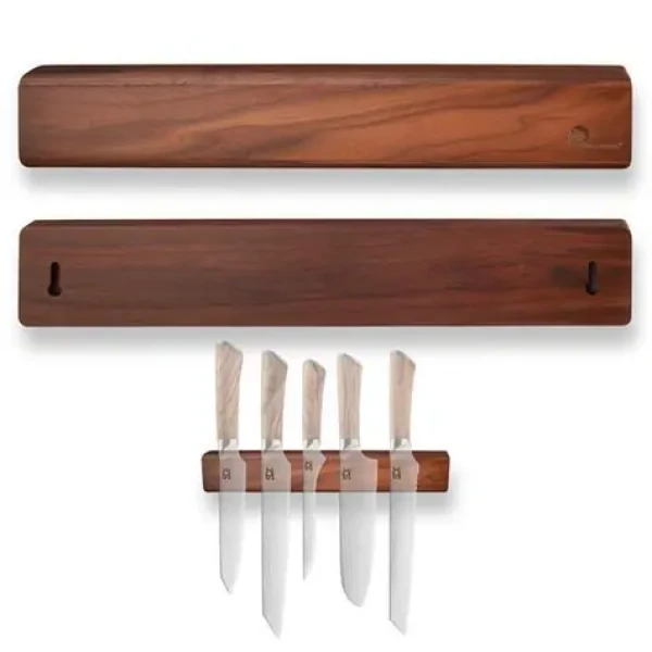 Dellinger magnetická nástenná lišta orech / Magnetická lišta / 430 x 65 x 20 mm (XZ-L0109)