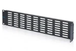 Digitus 19" čierna / Krycí panel 2U / výklopný / oceľový plech (DN-97695)