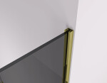 CERANO - Sprchová zástena Walk-in Crystal TL/P - 8 mm - bezvzperový systém - zlatá, grafitové sklo - 100x60x200 CER-8050BD5617