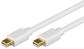 PremiumCord Mini DisplayPort prípojný kábel MM biela / 1 m / pozlátené konektory (8592220013813)