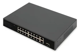 Digitus DN-95355 / Switch / 16x 10/100 PoE / 1x Gigabit Combo / 32W / Port / do racku (DN-95355)