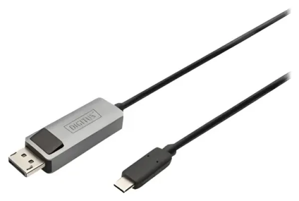 Digitus redukčný kábel USB-C - DisplayPort čierna / Redukčný kábel / DisplayPort 1.4 / 8K 30Hz / 3 m (DB-300334-020-S)