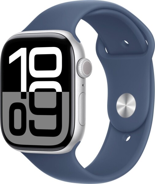 Apple Watch 10 GPS 46mm Silver Alu M/L Modrý (MWWM3QC/A)
