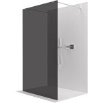 CERANO - Sprchová zástena Walk-in Onyx Duo Ľ/P - 8 mm - hranatá vzpera - chróm, grafitové sklo - 100x200 CER-8050BD1763