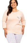 Dámske pyžamo 3257 Ariella peach - TARO lososová 5XL
