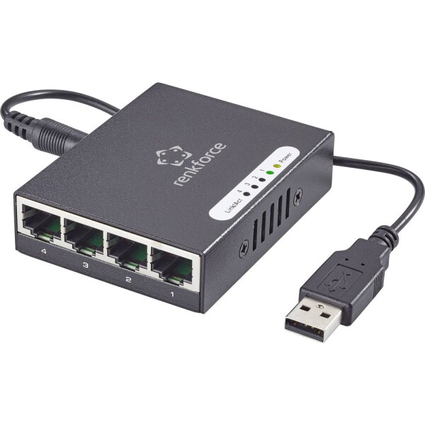 Renkforce RF-4270245 sieťový switch 4 porty 1000 MBit/s USB napájanie; RF-4270245